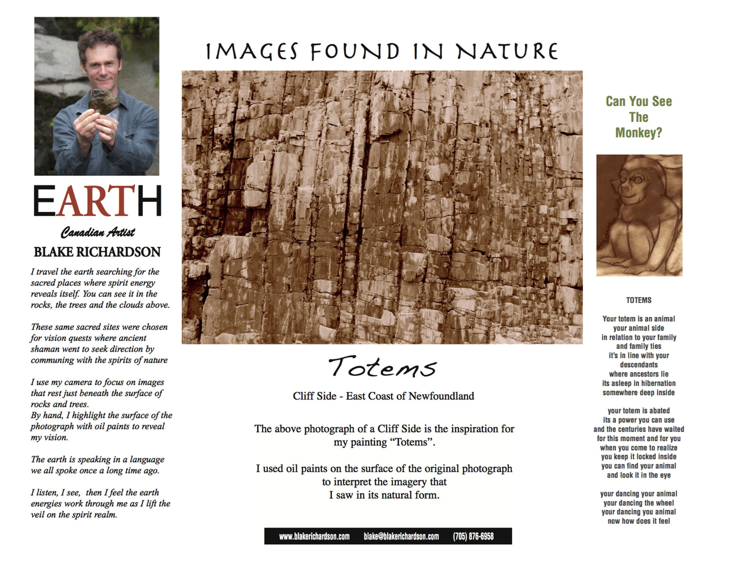 Earth print – Totems (Can you see the monkey?)