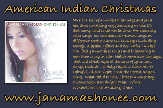 American Indian kerst CD van indiaans zangeres Jana Mashonee