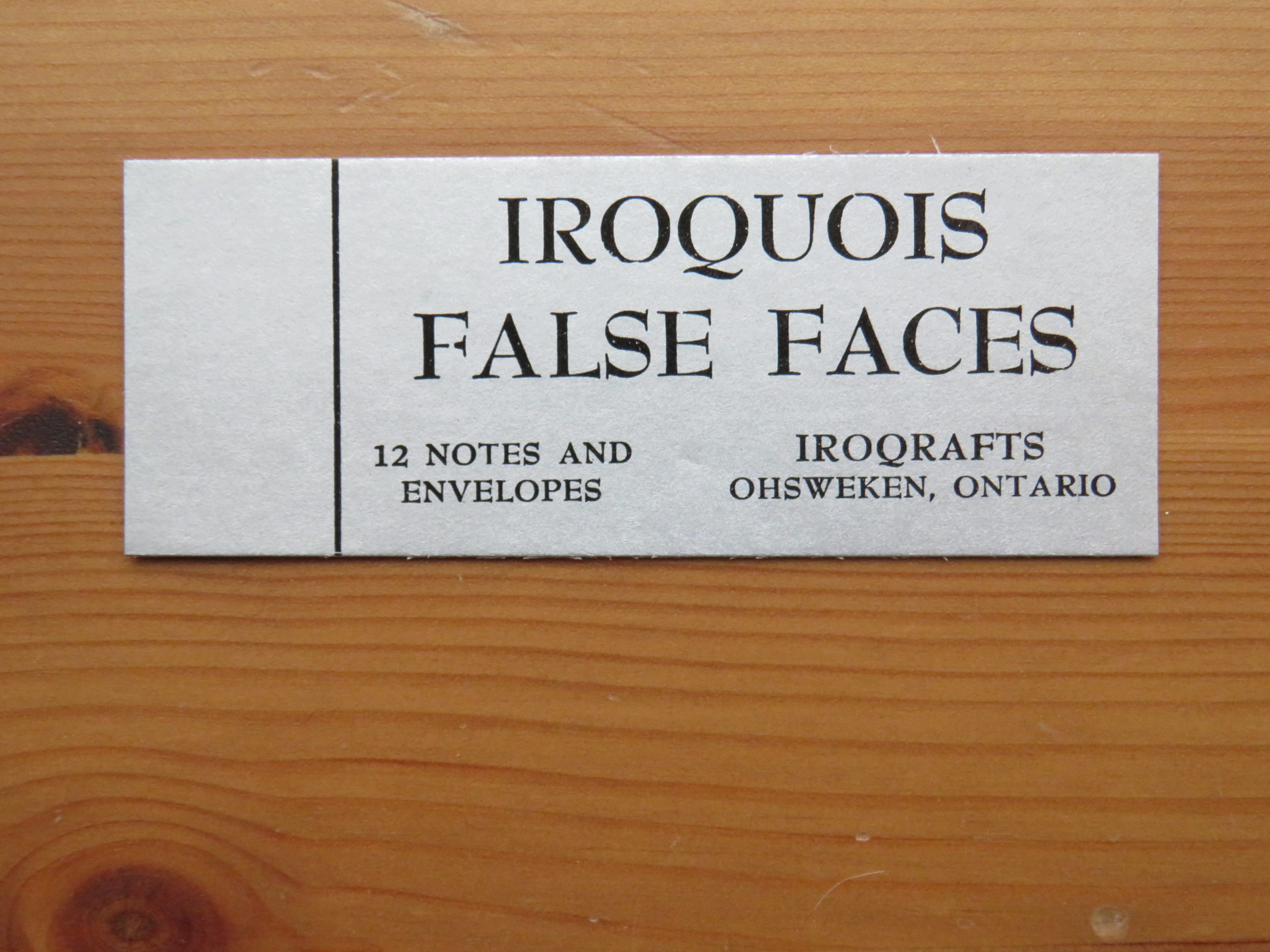 Kaarten set iroquois “falce faces” (12 stuks)