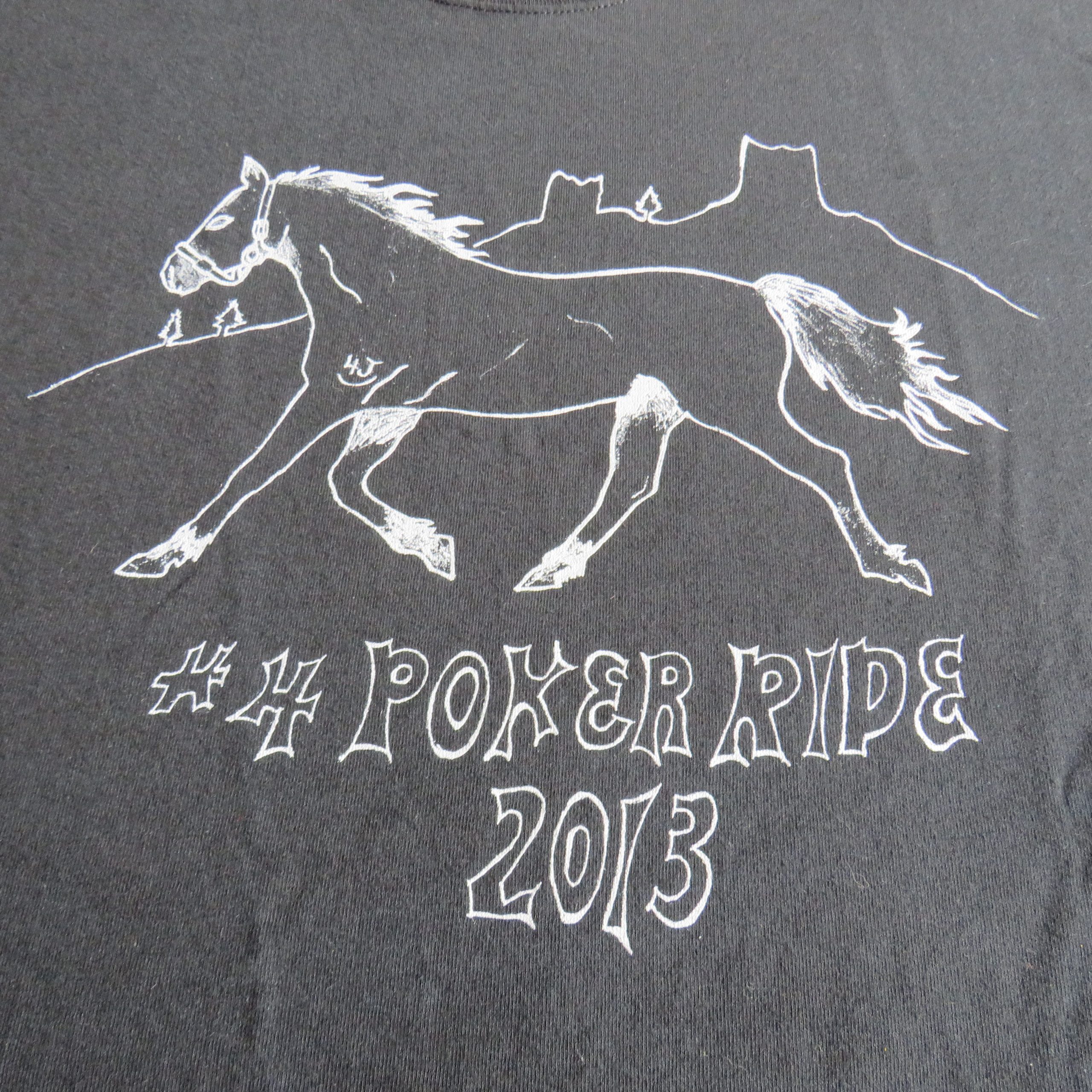 Zwart T-shirt Poker ride 2013 (Maat XL)