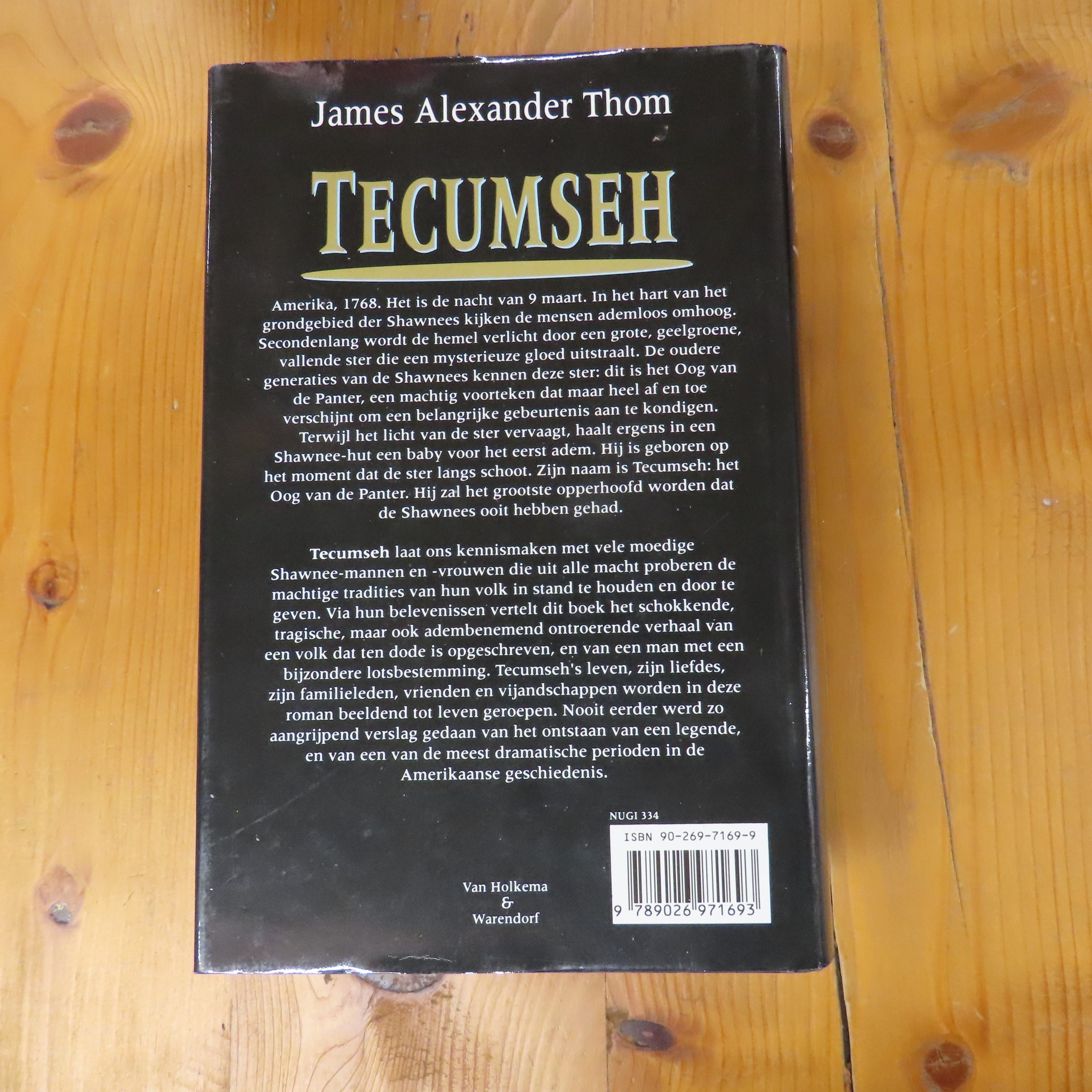 Boek “Tecumseh” van James Alexander Thom
